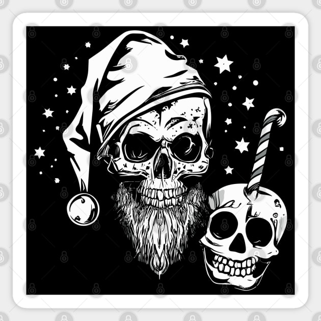 Santa Skull Collection 2 Sticker by DNT Designs